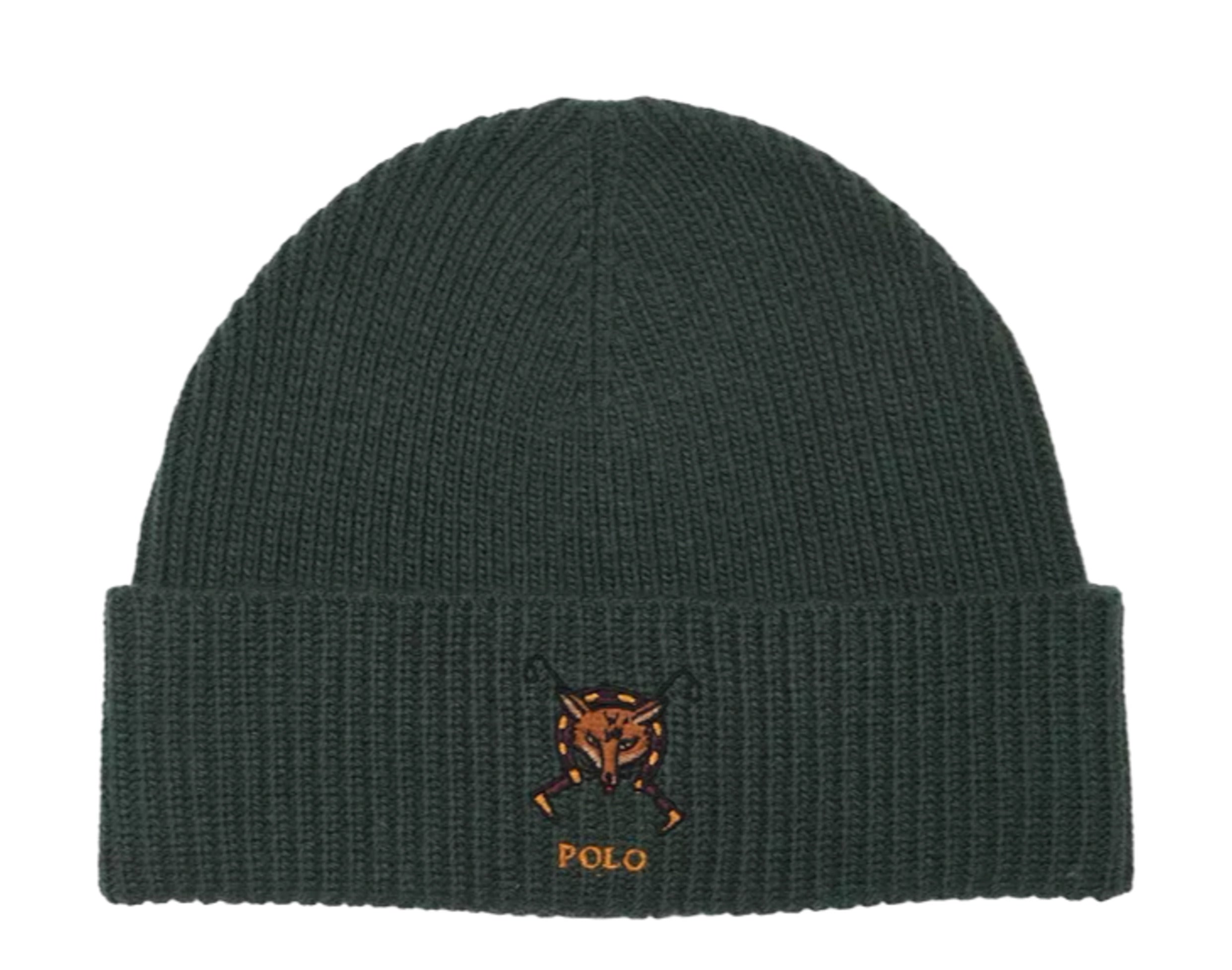 Polo Ralph Lauren Embroidered Fox Rib-Knit Beanie