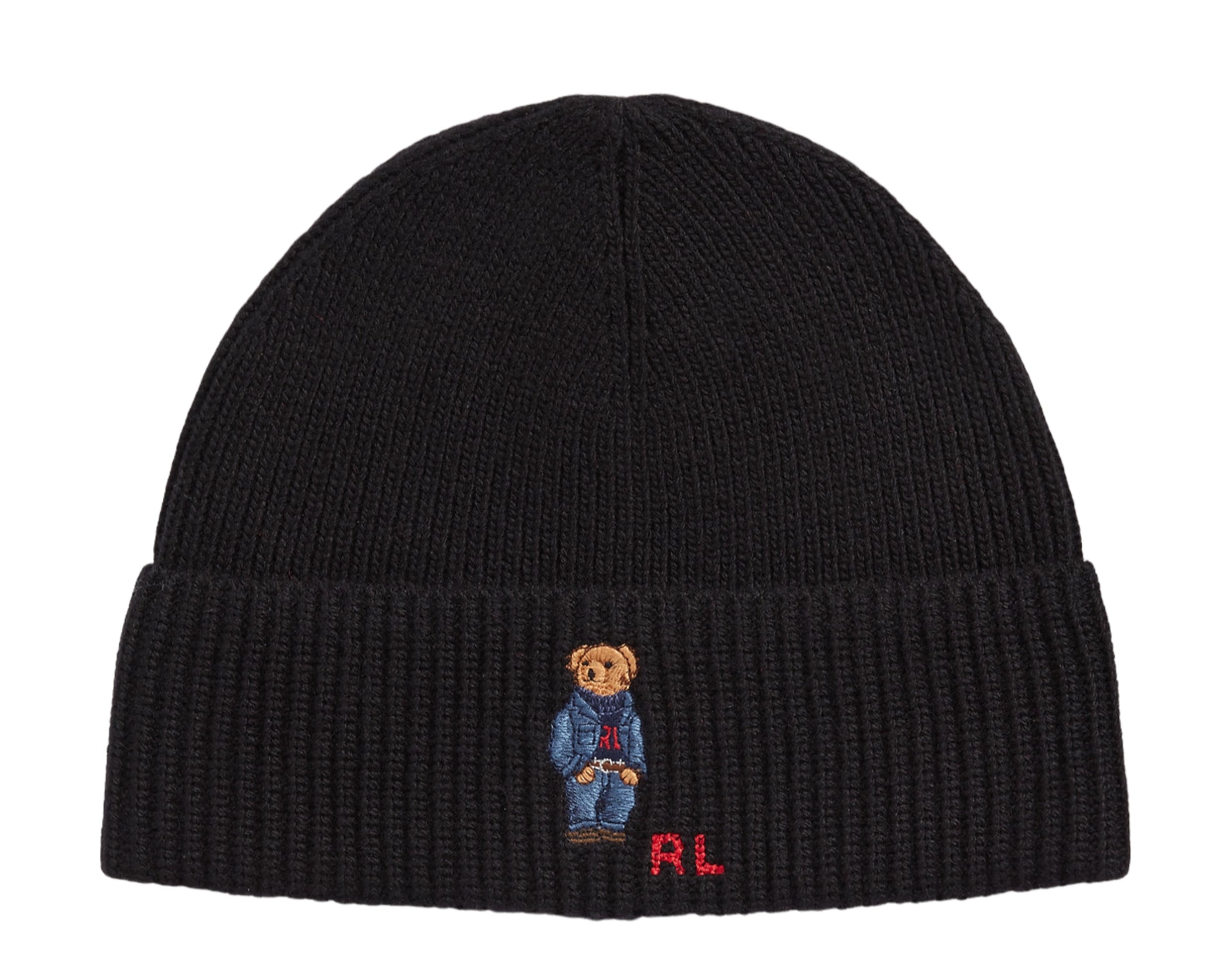 Polo Ralph Lauren Solid Denim Bear Rib-Knit Beanie