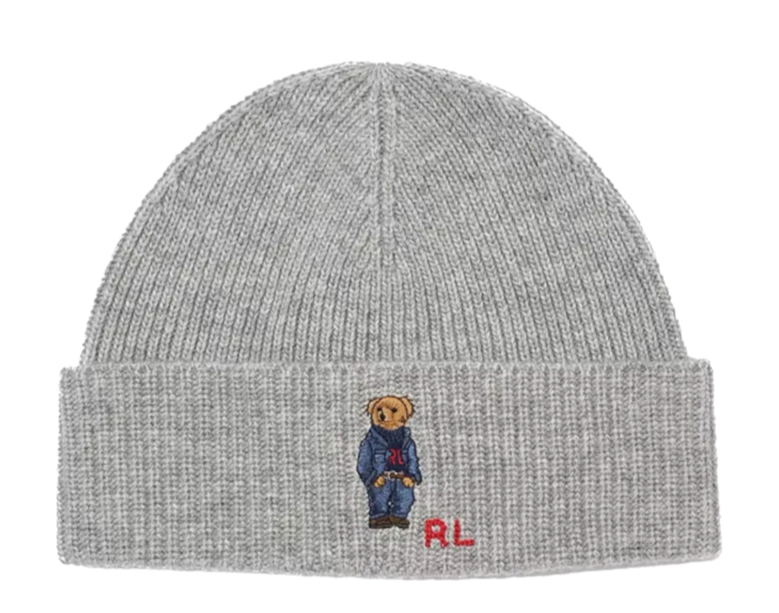 Polo Ralph Lauren Solid Denim Bear Rib-Knit Beanie