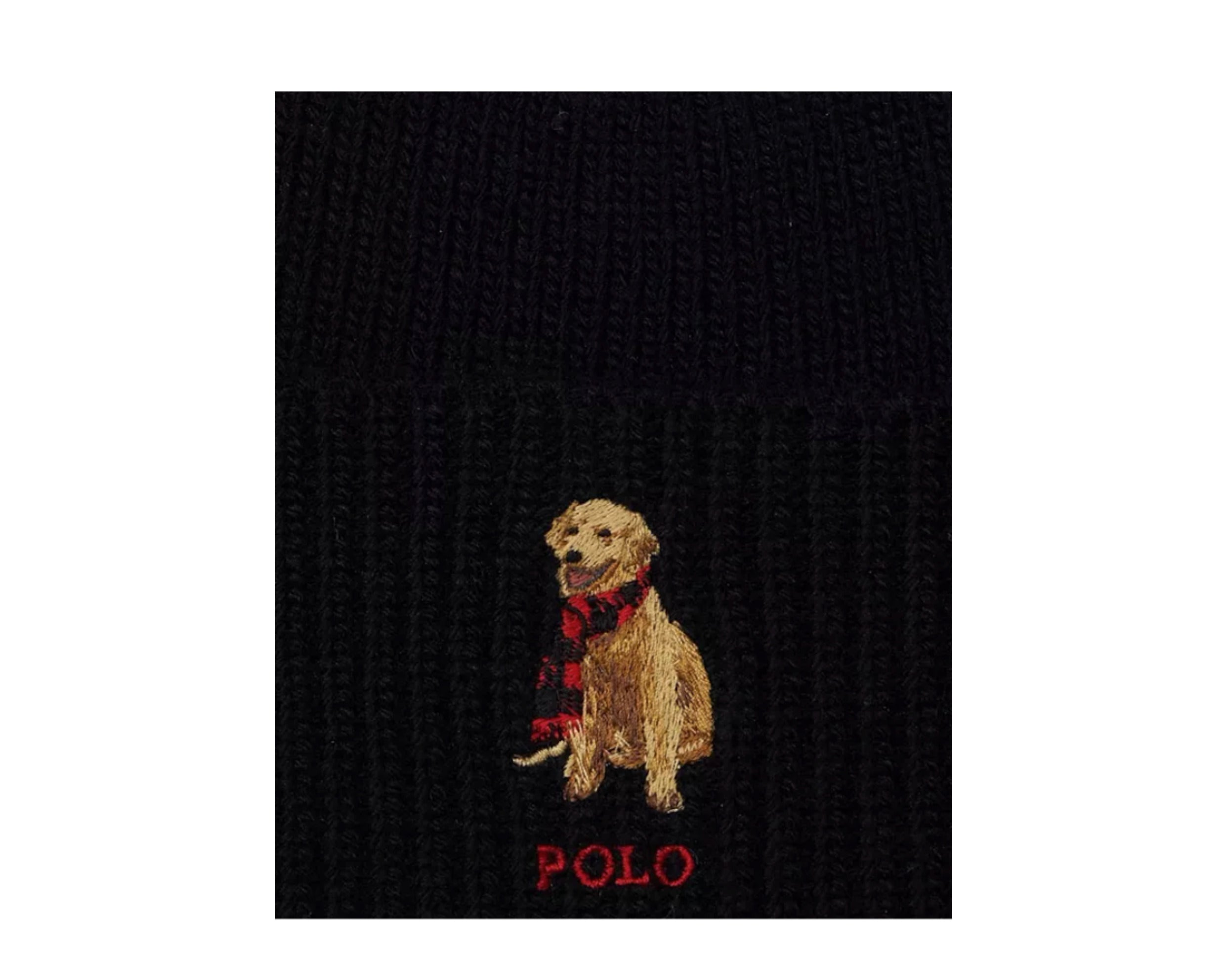 Polo Ralph Lauren Embroidered Golden Retriever Rib-Knit Beanie