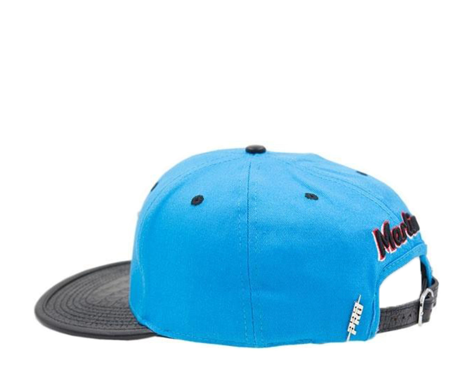 Pro Standard M Logo Miami Marlins Leather Strapback Hat
