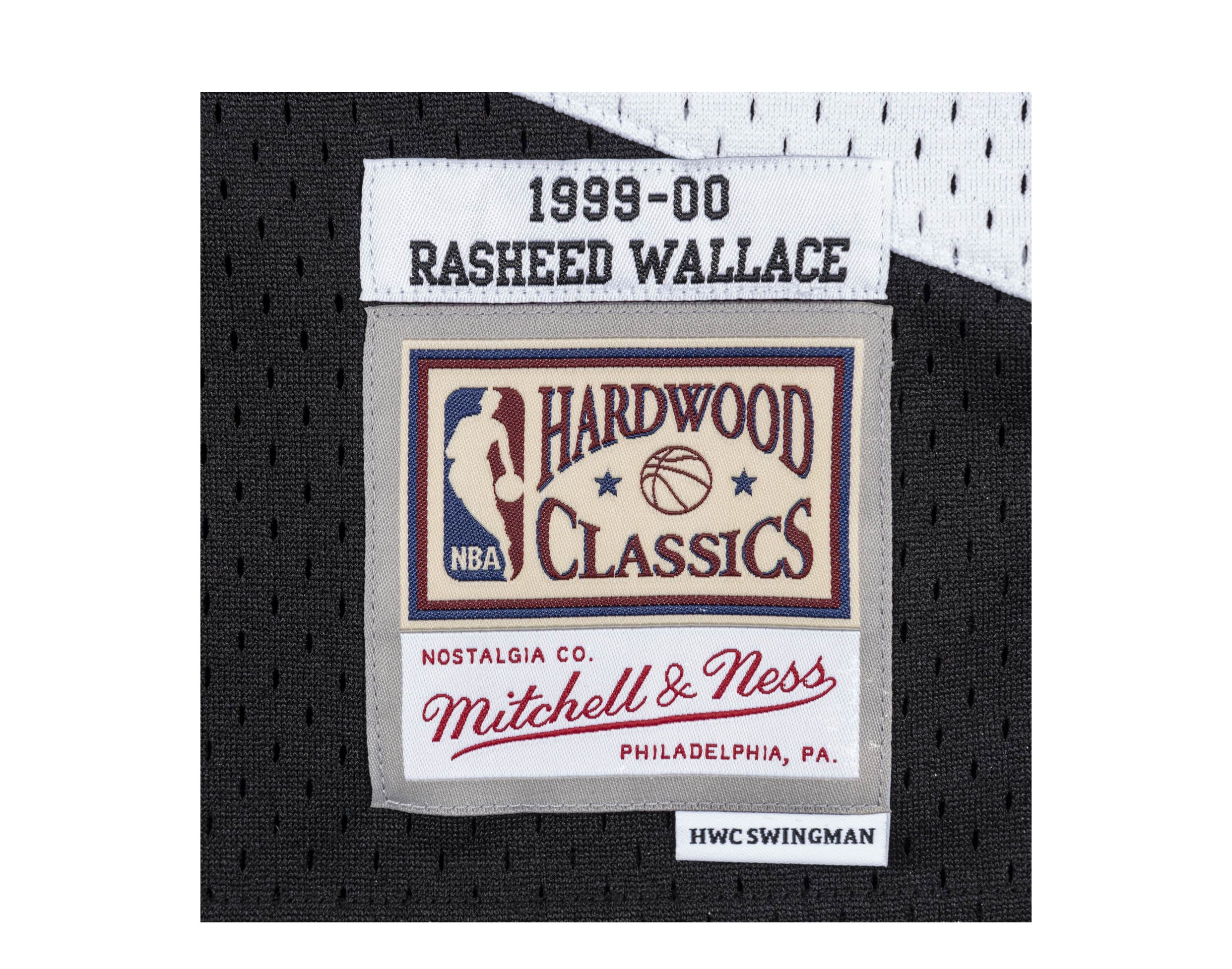 Men's Mitchell & Ness Rasheed Wallace Black Portland Trail Blazers 1999-00  Hardwood Classics Swingman Jersey