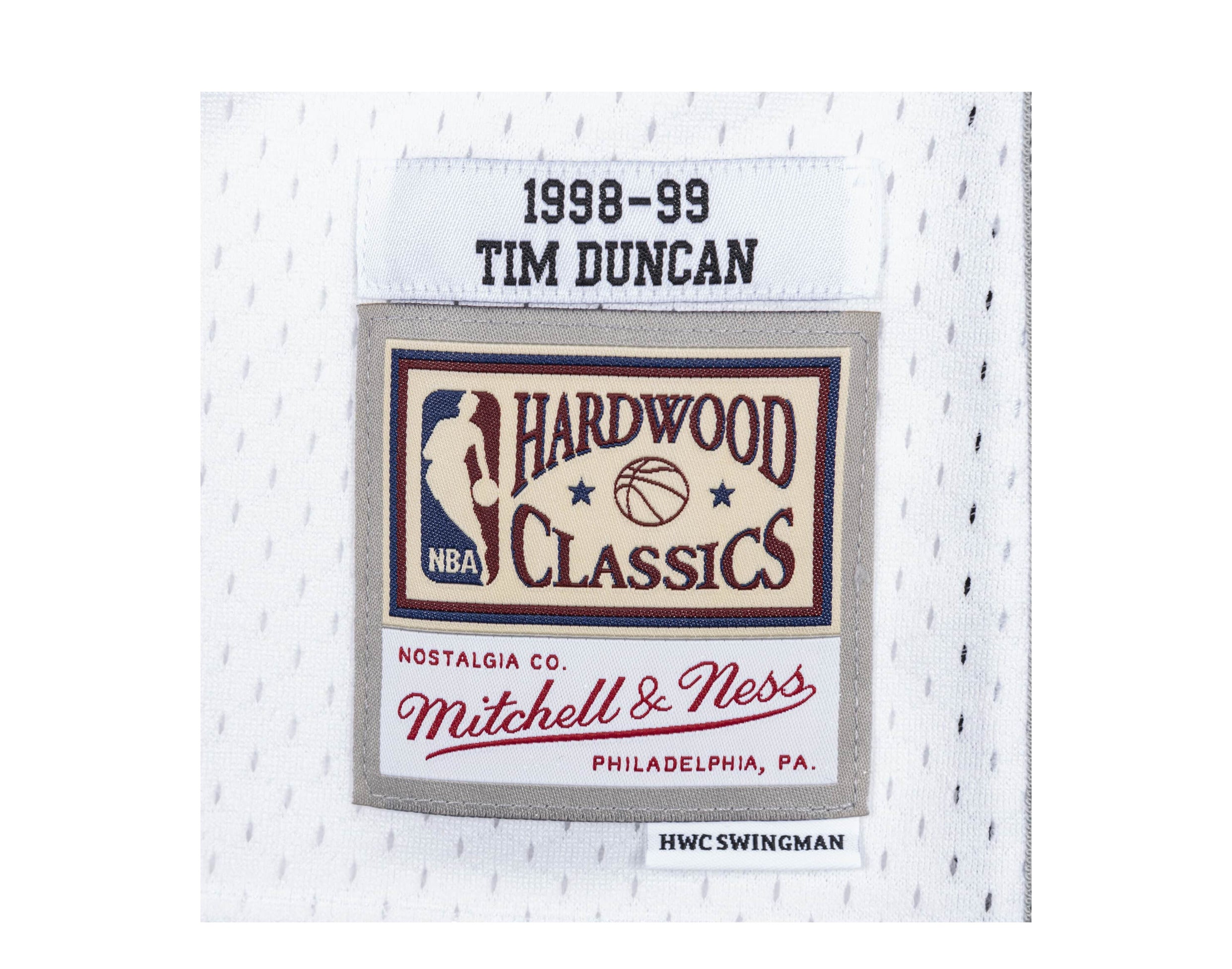Tim Duncan San Antonio Spurs Mitchell & Ness Hardwood Classics 1998-99 Authentic  Jersey - White