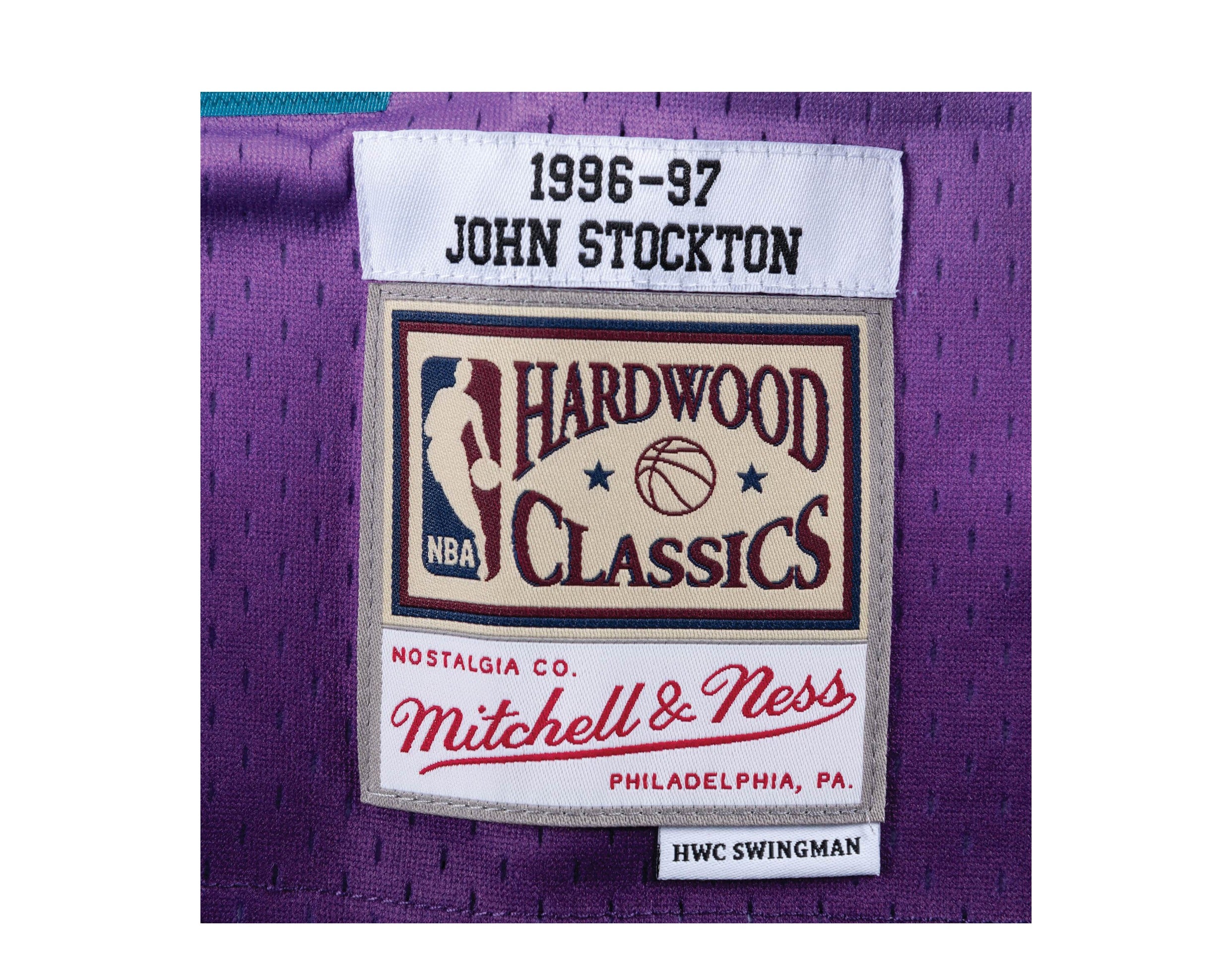 John Stockton Utah Jazz Mitchell & Ness Hardwood Classics 1996-97 Swingman Jersey - White