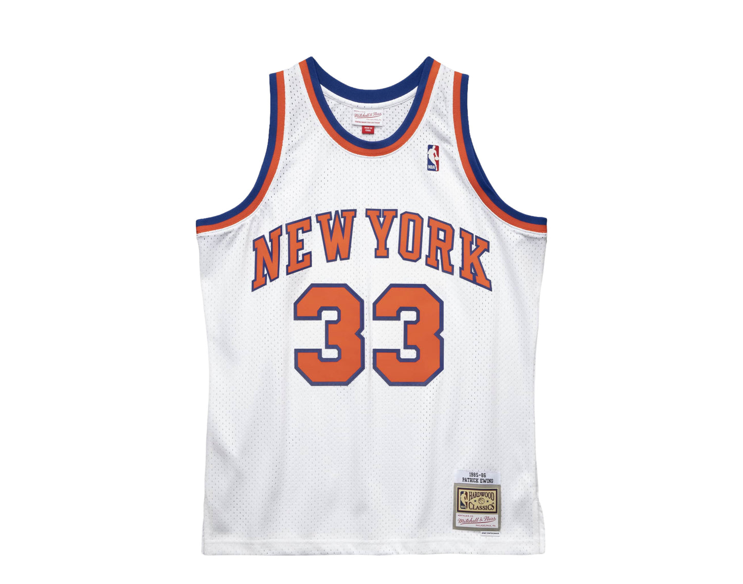 Mitchell & Ness Swingman Patrick Ewing New York Knicks NBA 1985-86 Jersey White / S