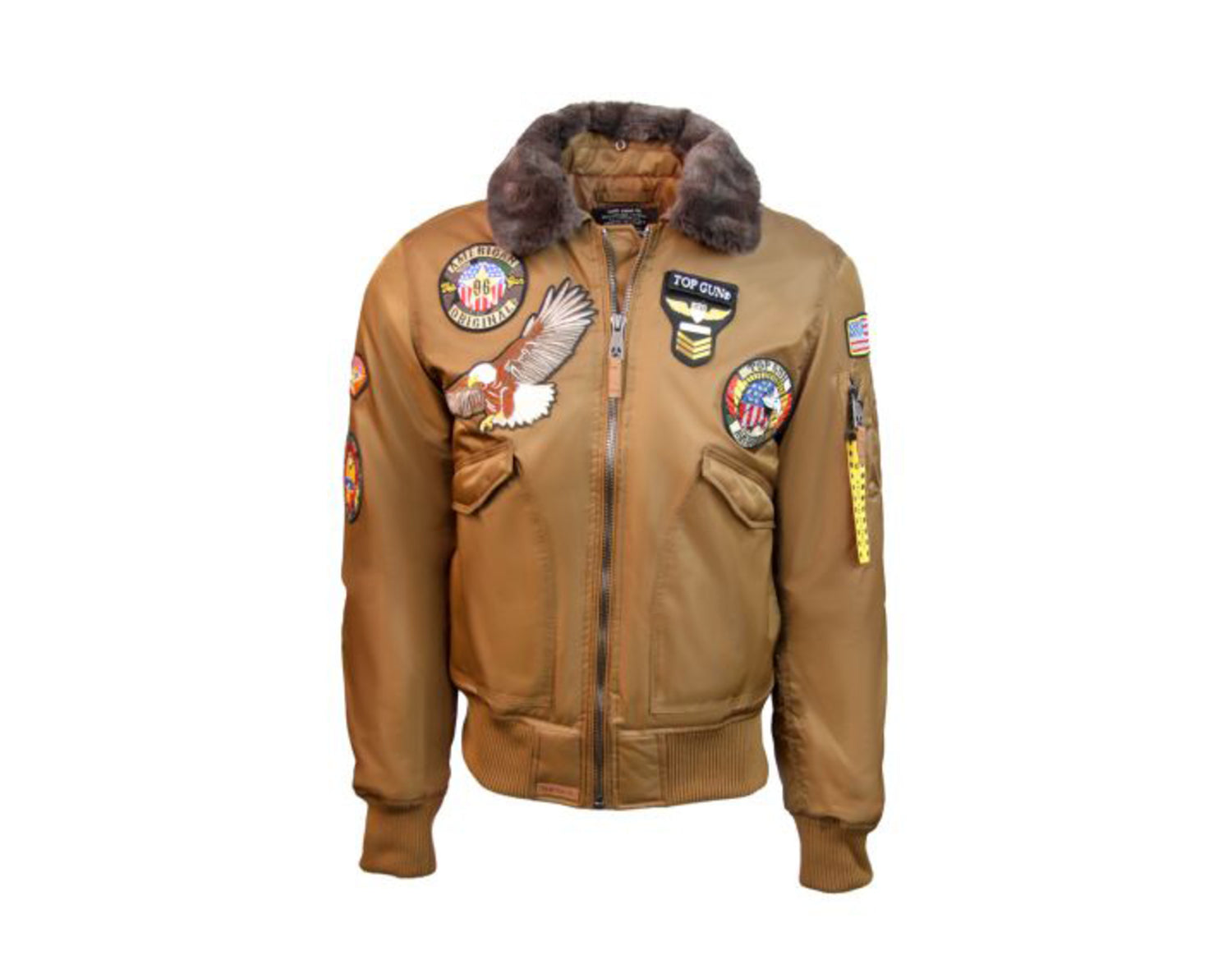 Top Gun MA-1 American Original Nylon Bomber Men's Jacket With Patches