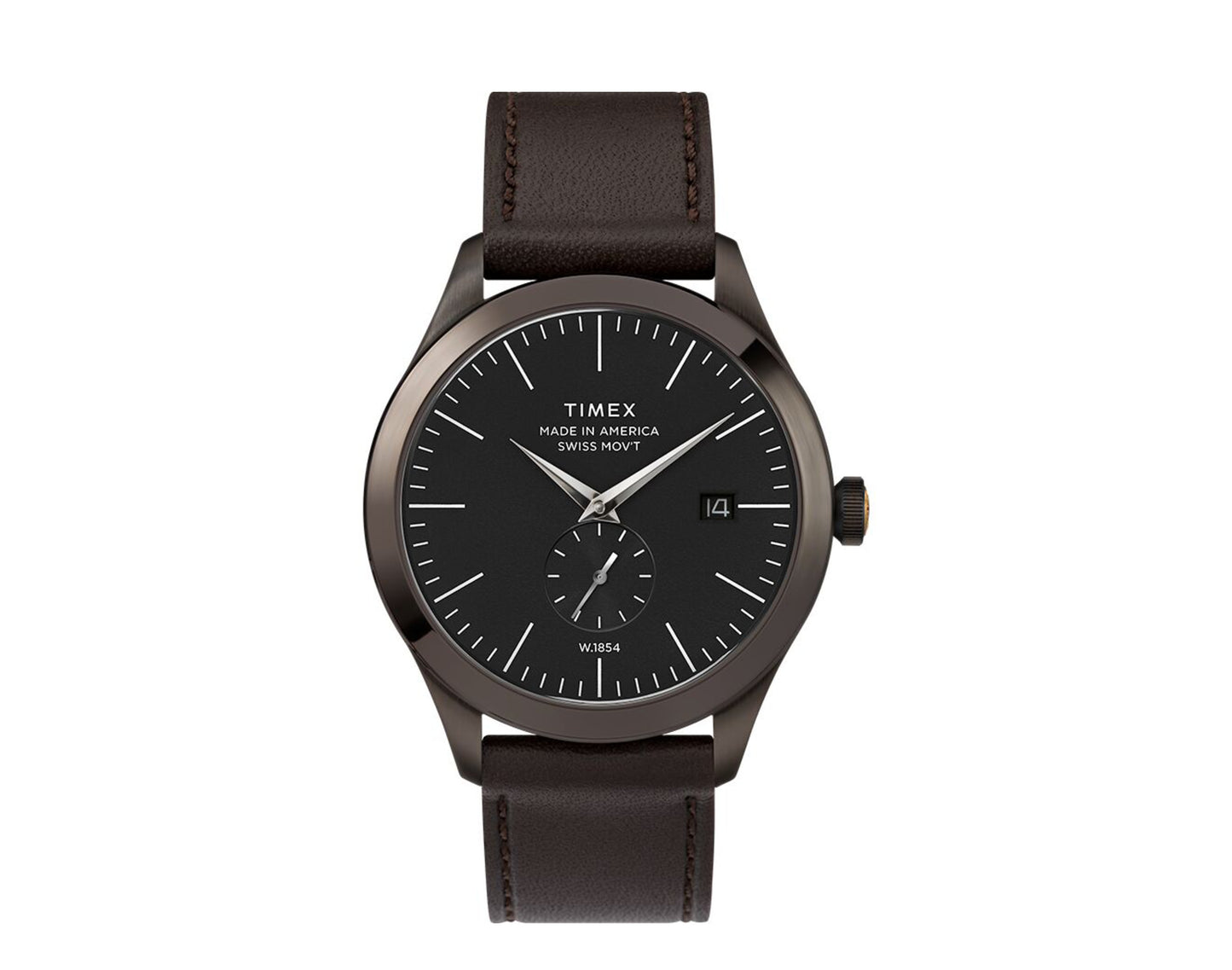 Timex American Documents 41mm Leather Strap Watch
