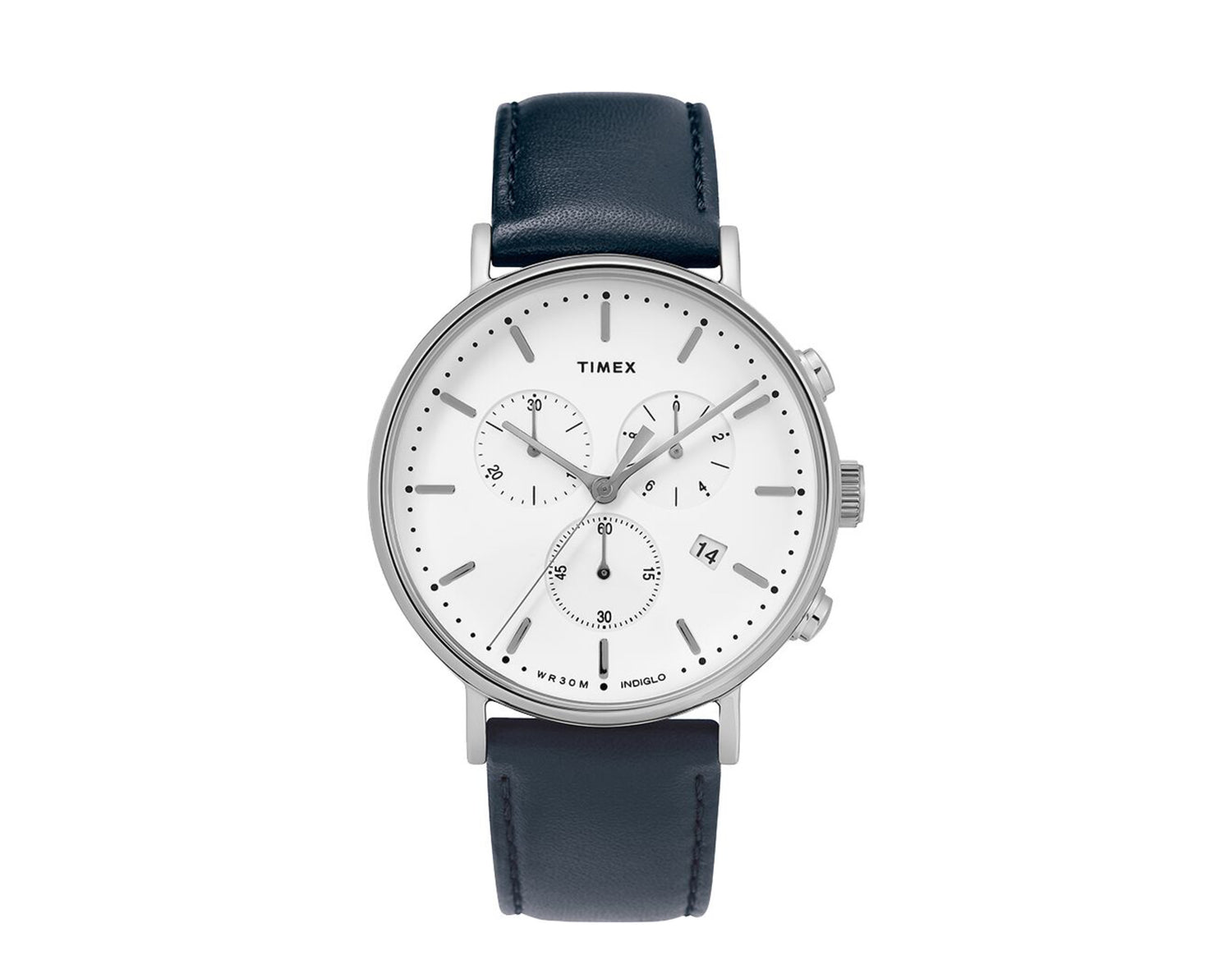 Timex Fairfield Chronograph 41mm Leather Strap Watch