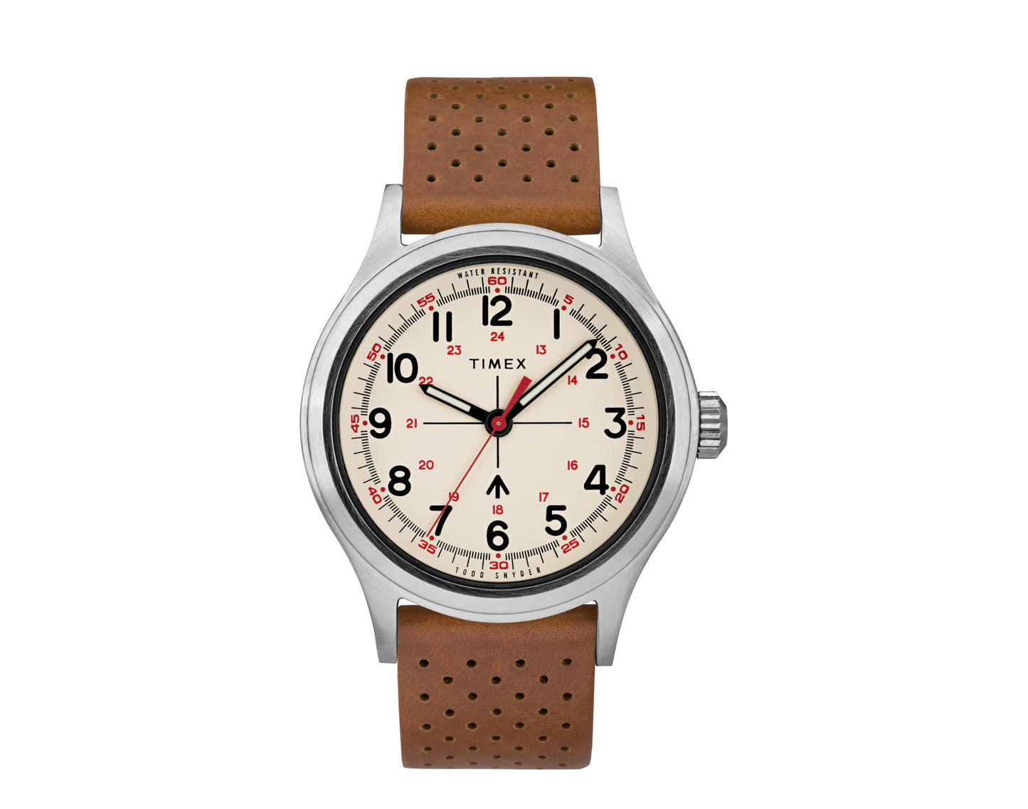 Timex x Todd Snyder Military 40mm Leather Strap Watch