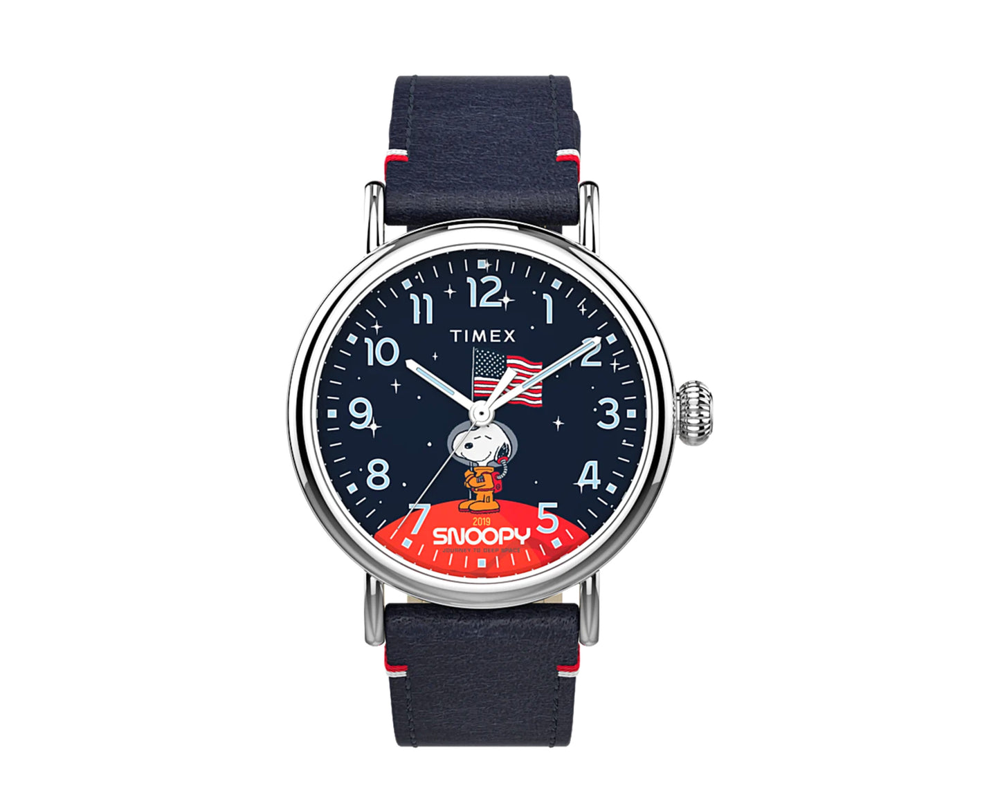 Timex x Space Snoopy - Standard 40mm Leather Strap Watch