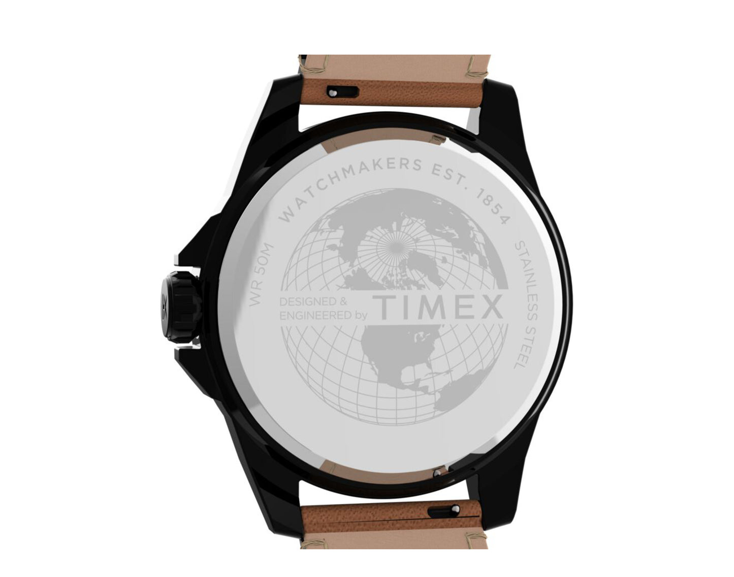 Timex Essex Avenue 44mm Leather Strap Watch