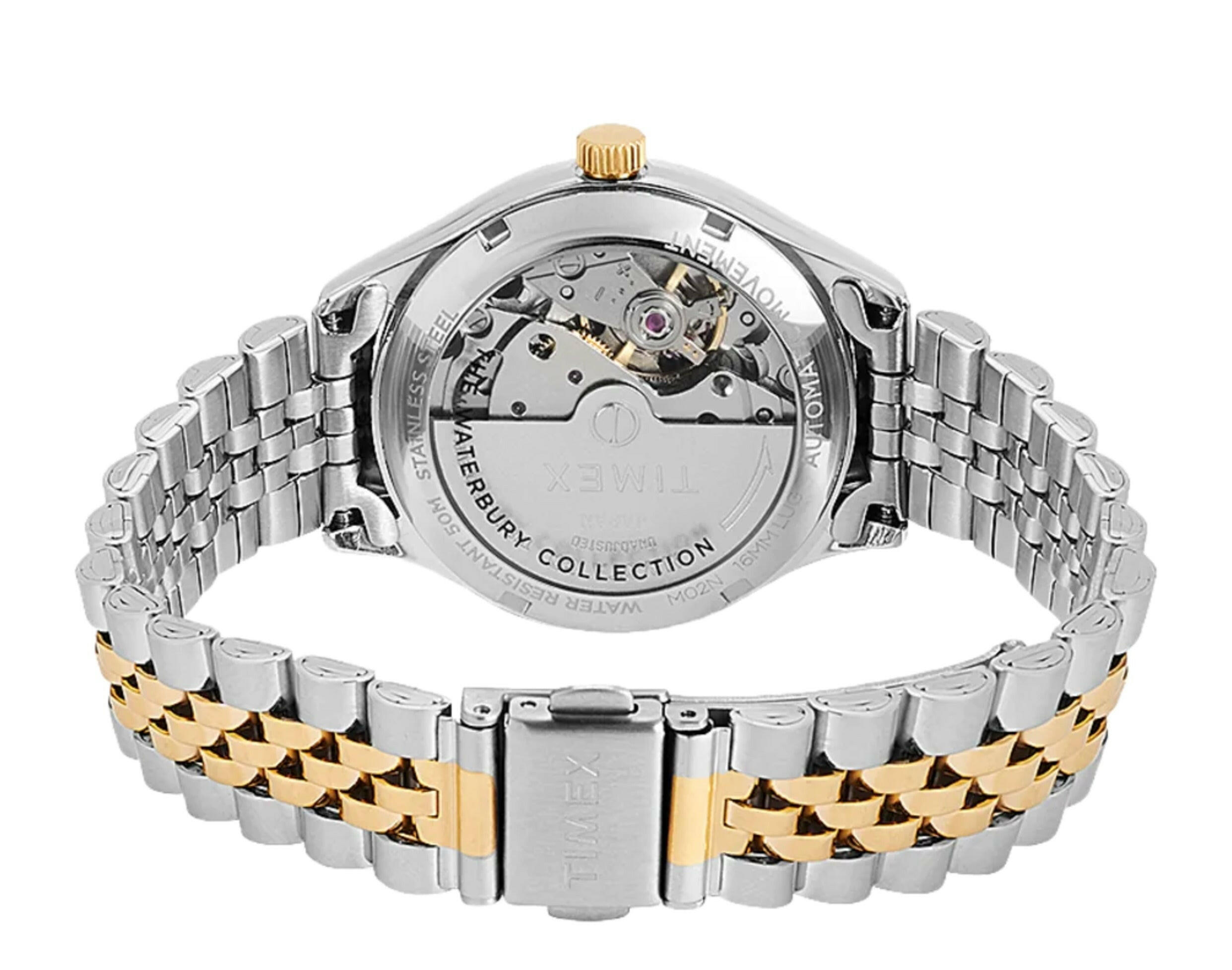 Timex Waterbury Traditional Automatic 35mm Stainless Steel Bracelet Women's Watch.