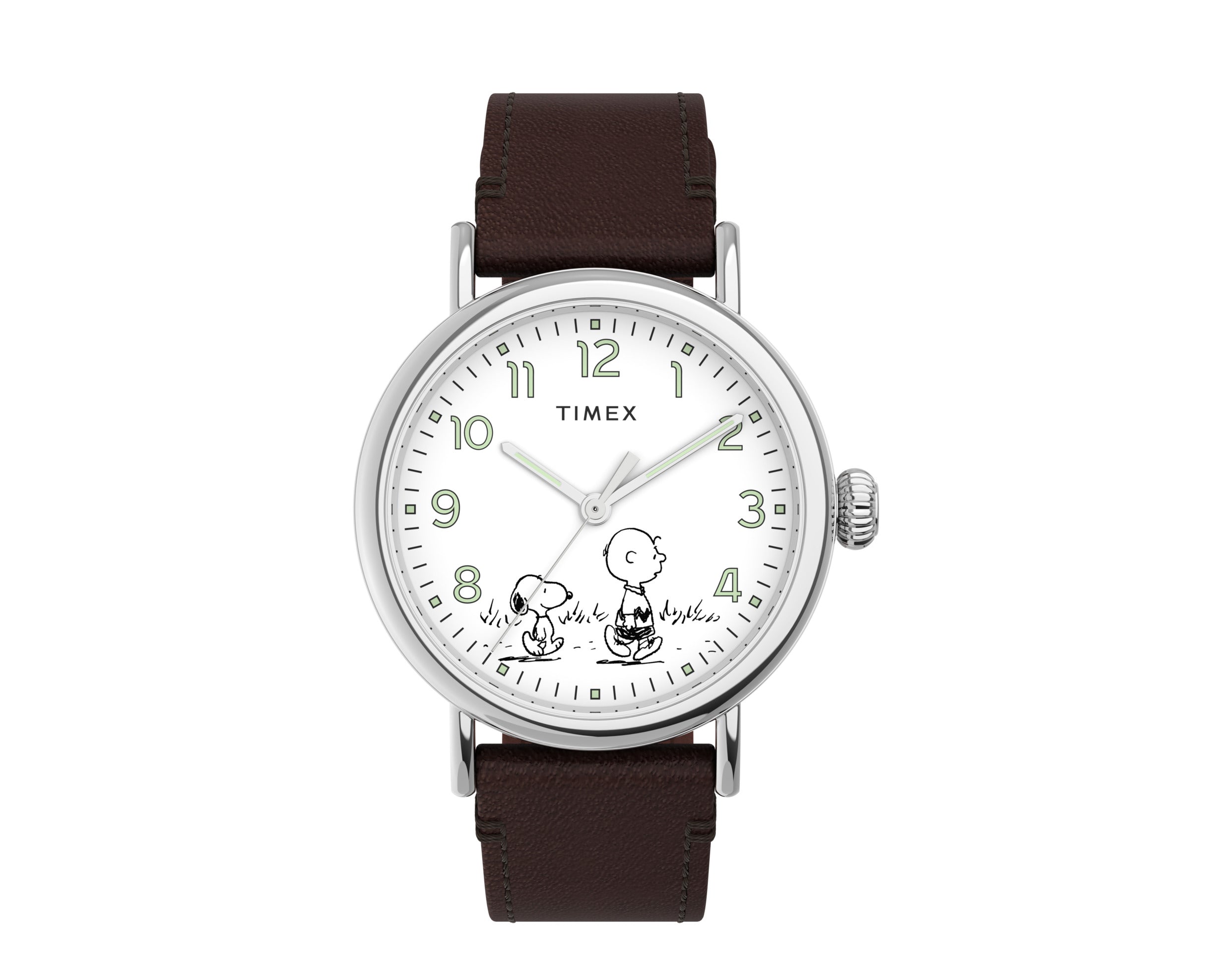 Timex Standard x Peanuts Featuring Snoopy And Charlie Brown Leather St ...