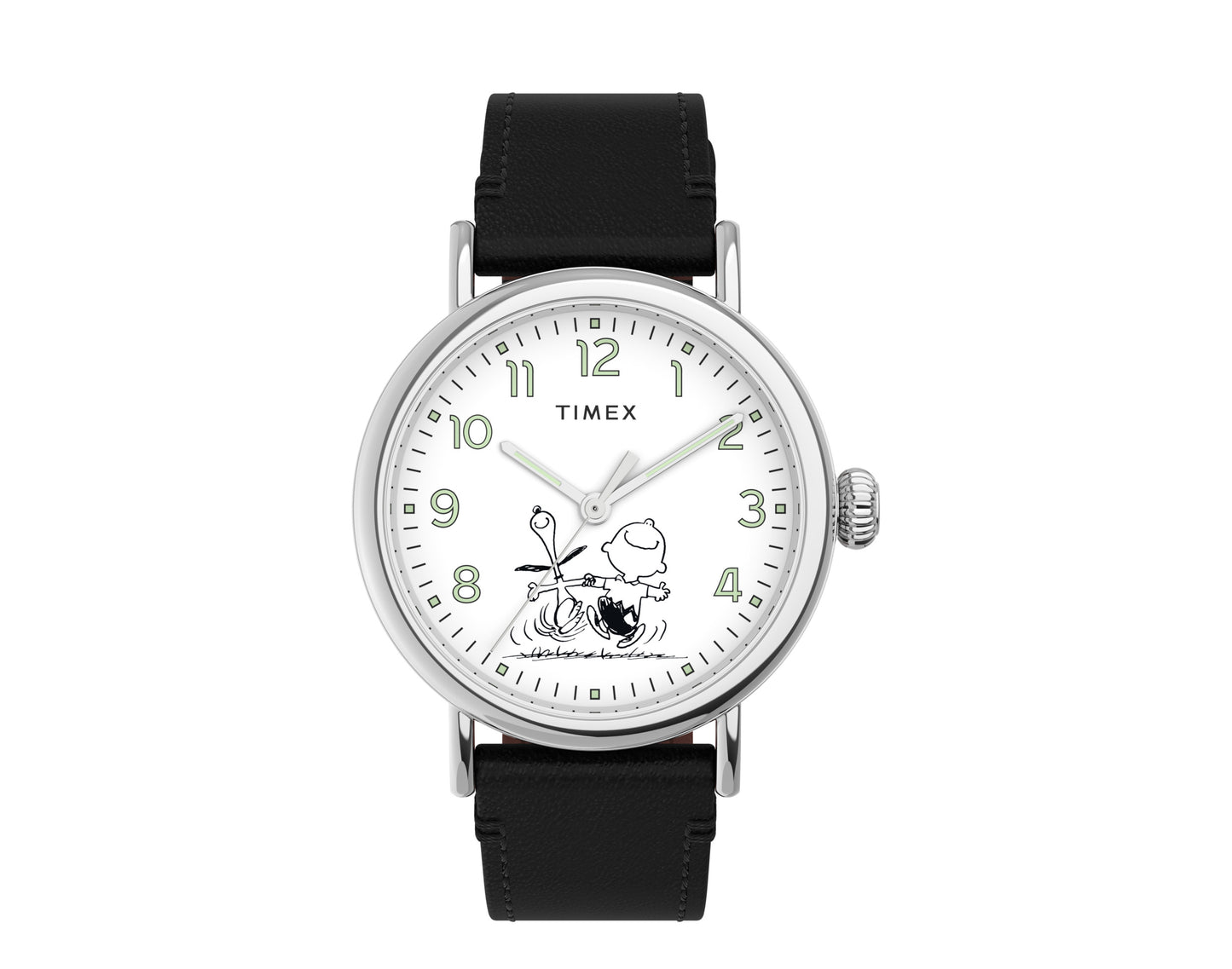 Timex Standard x Peanuts Featuring Snoopy And Charlie Brown Leather Strap Watch