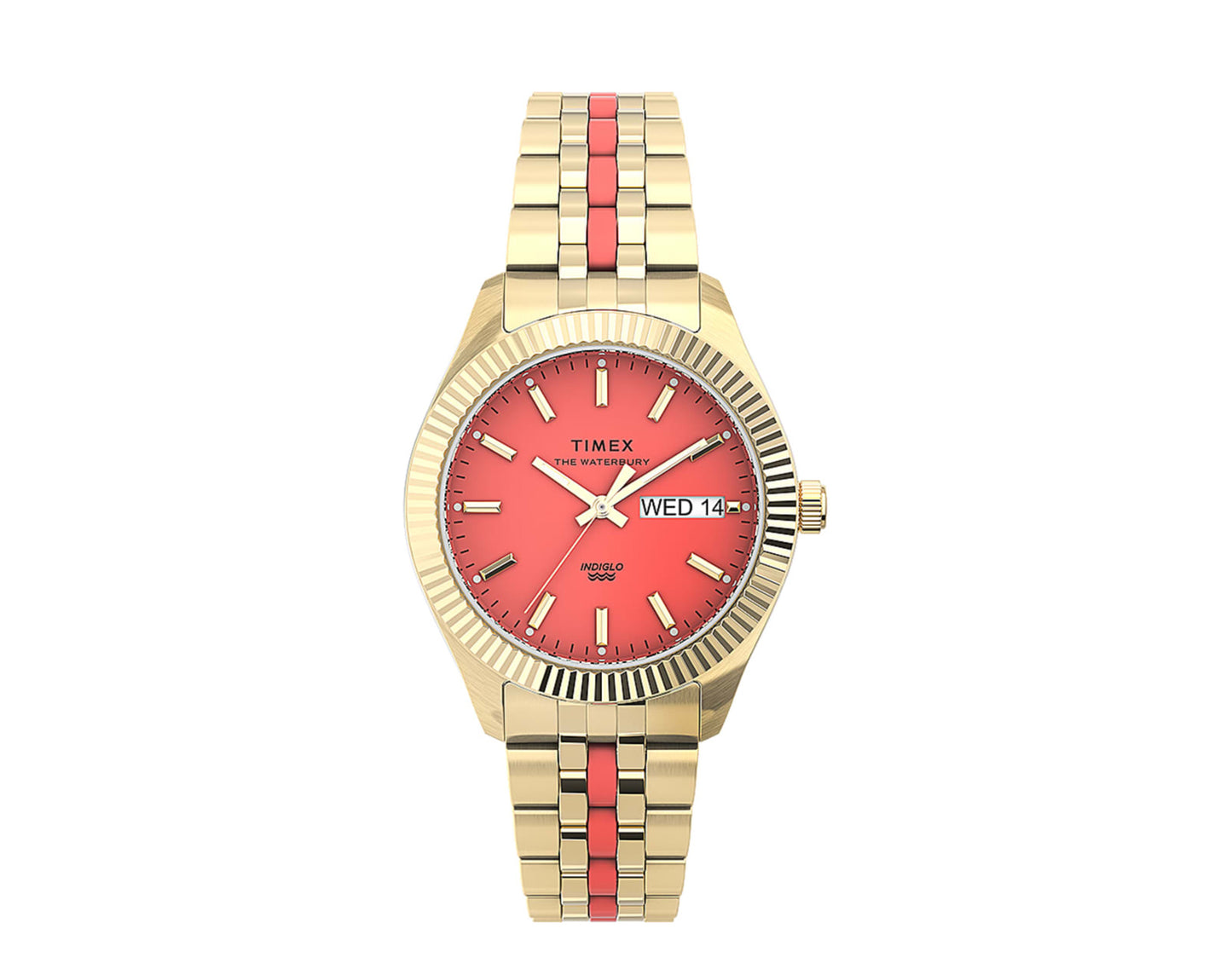 Timex Waterbury Legacy Boyfriend Malibu 36mm Stainless Steel Bracelet Watch