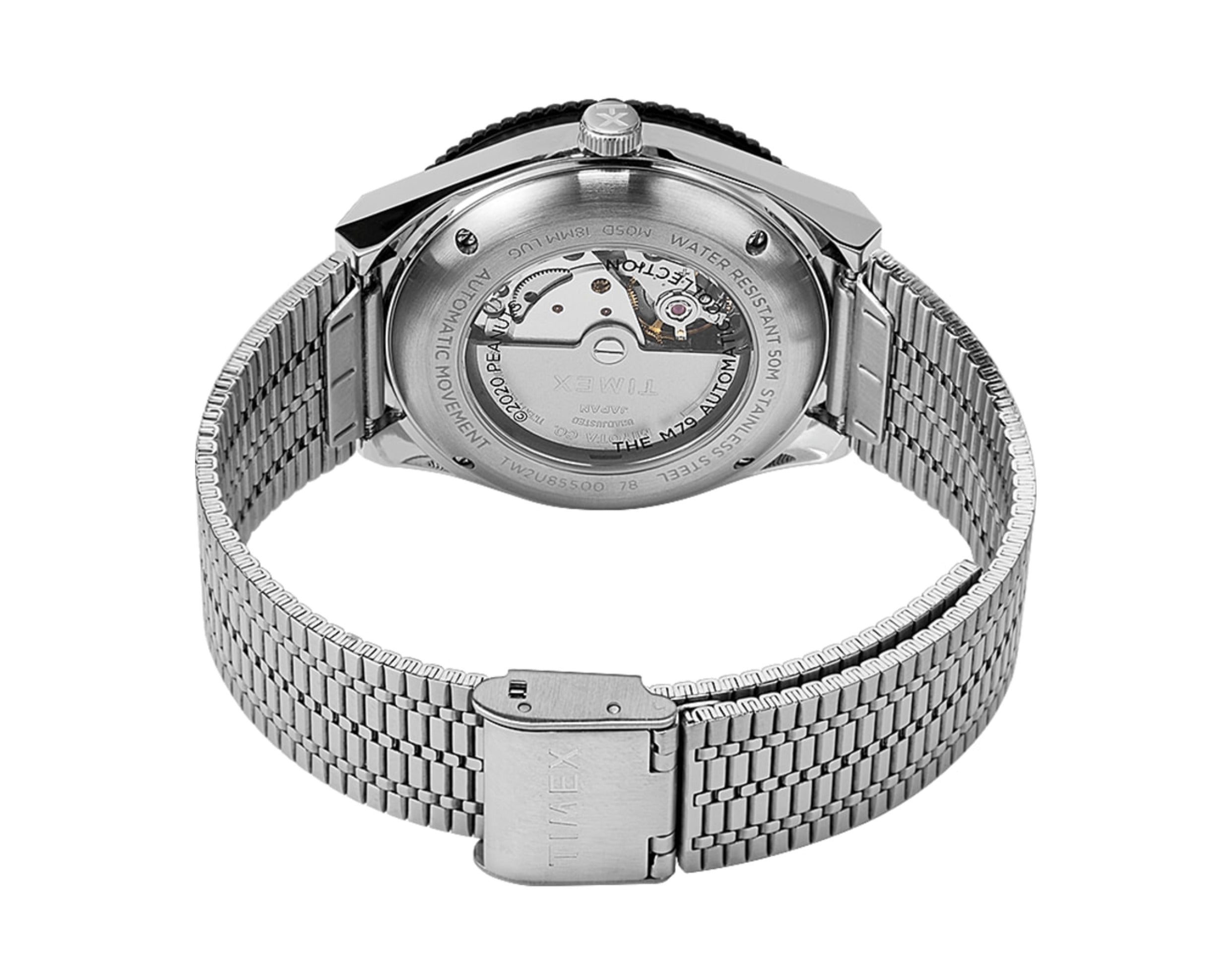 Timex M79 Automatic x Peanuts - Snoopy Masked Marvel 40mm Stainless Steel Bracelet Watch
