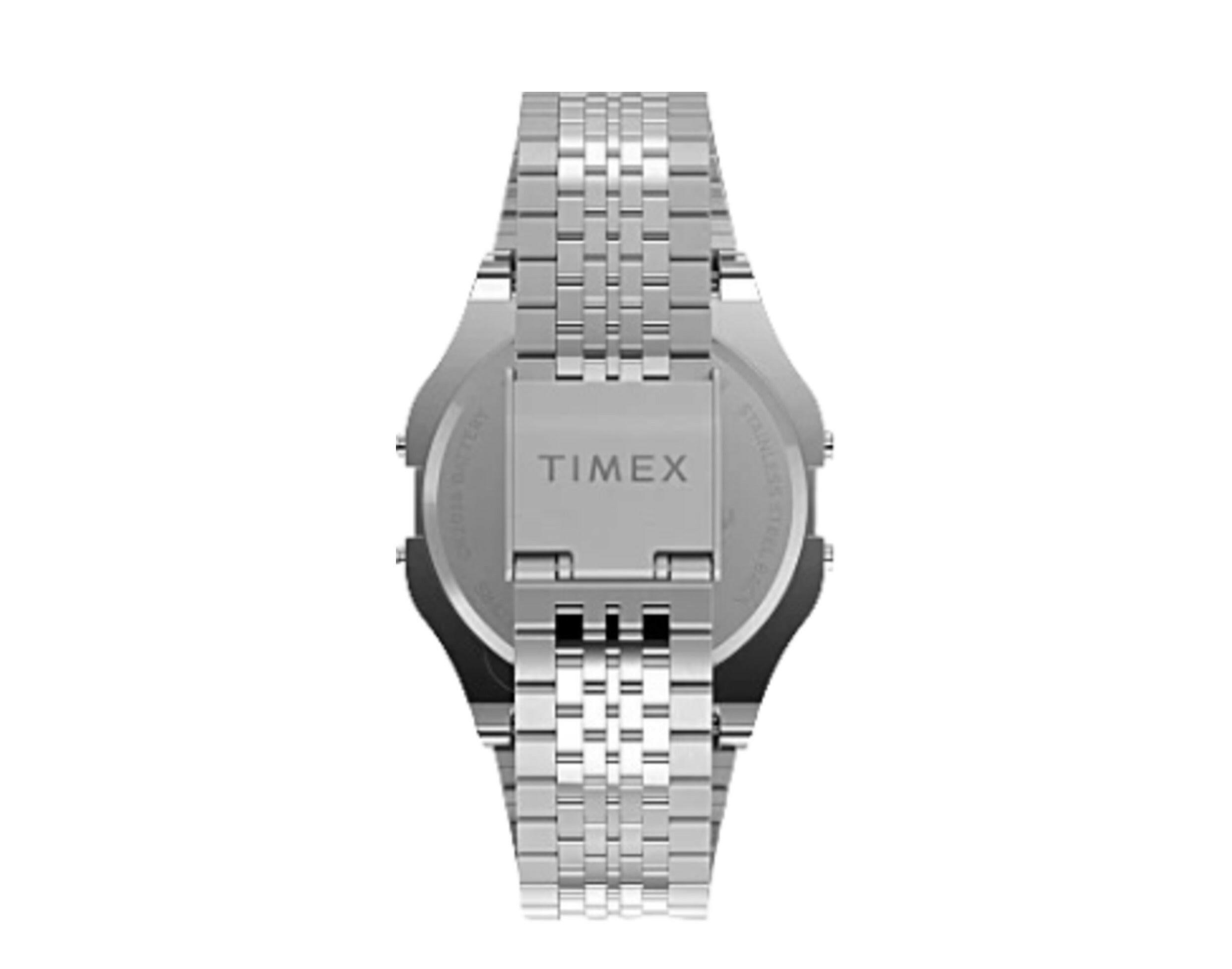 Timex T80 x Space Invaders 34mm Stainless Steel Bracelet Watch.
