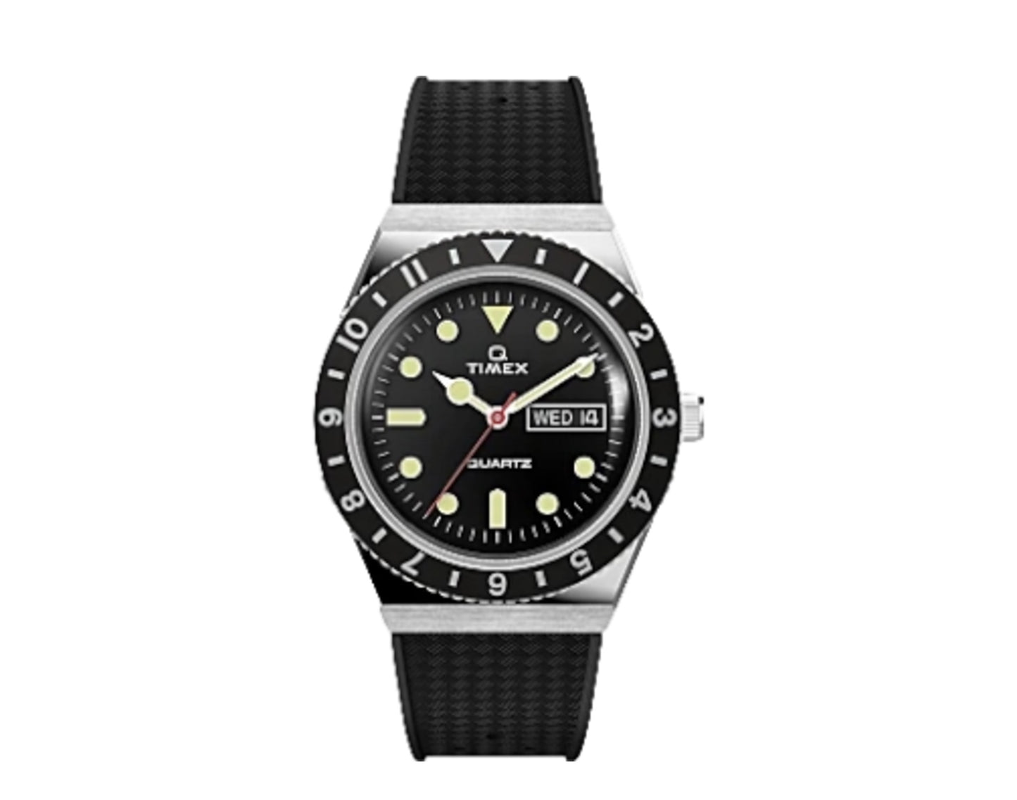 Timex Q 38mm Synthetic Rubber Strap Watch