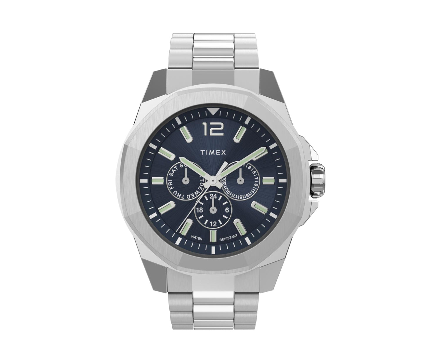 Timex Essex Avenue Multifunction 44mm Stainless Steel Bracelet Watch