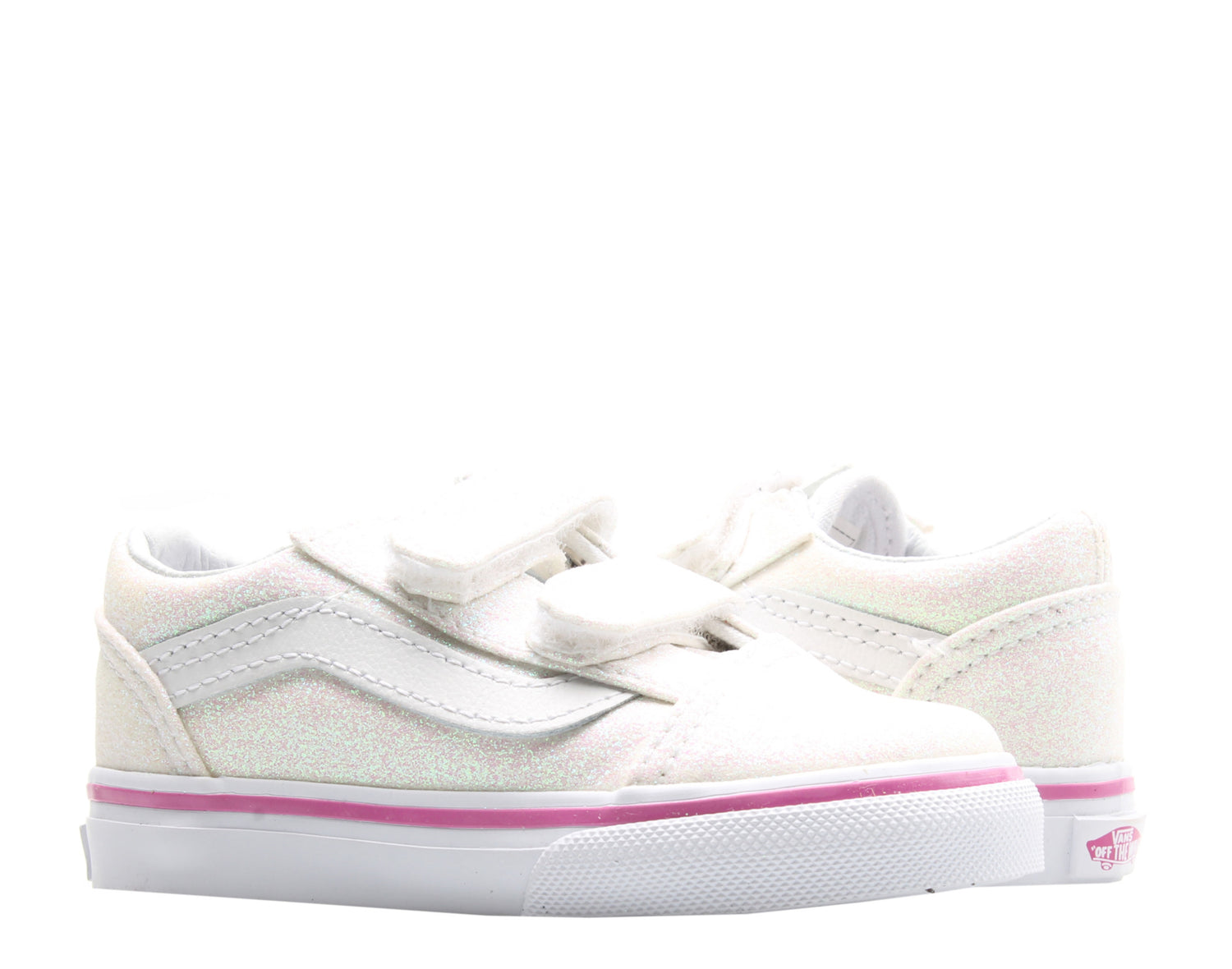 Vans Old Skool V Glitter Toddler Kids Low Top Sneakers