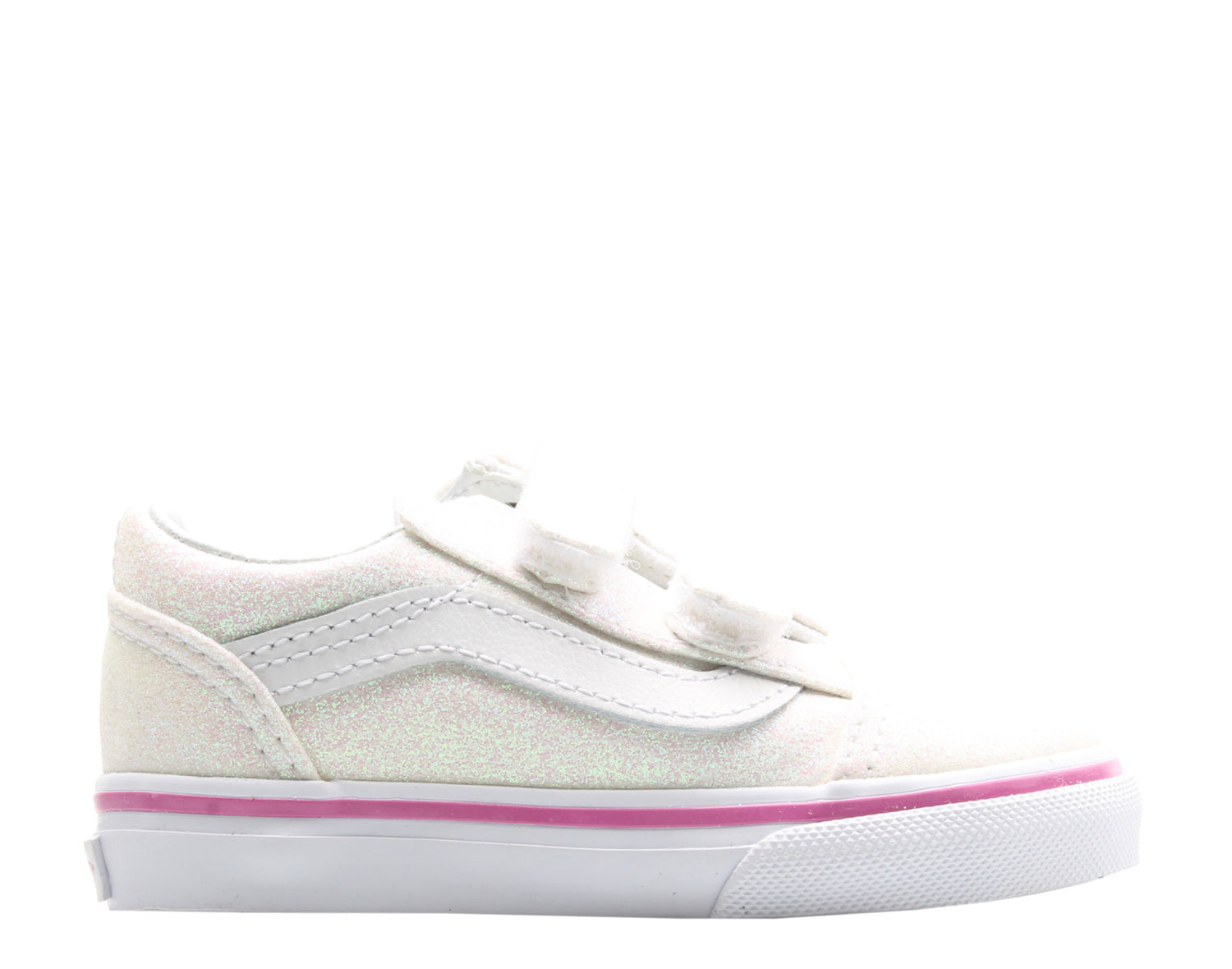 Vans Old Skool V Glitter Toddler Kids Low Top Sneakers