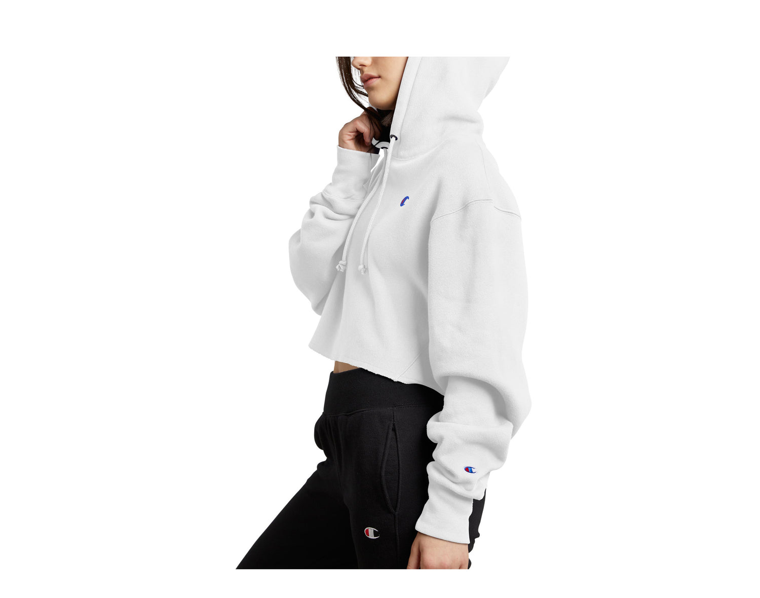 Champion C-Life Reverse Weave Cropped Cut Off Women's Hoodie