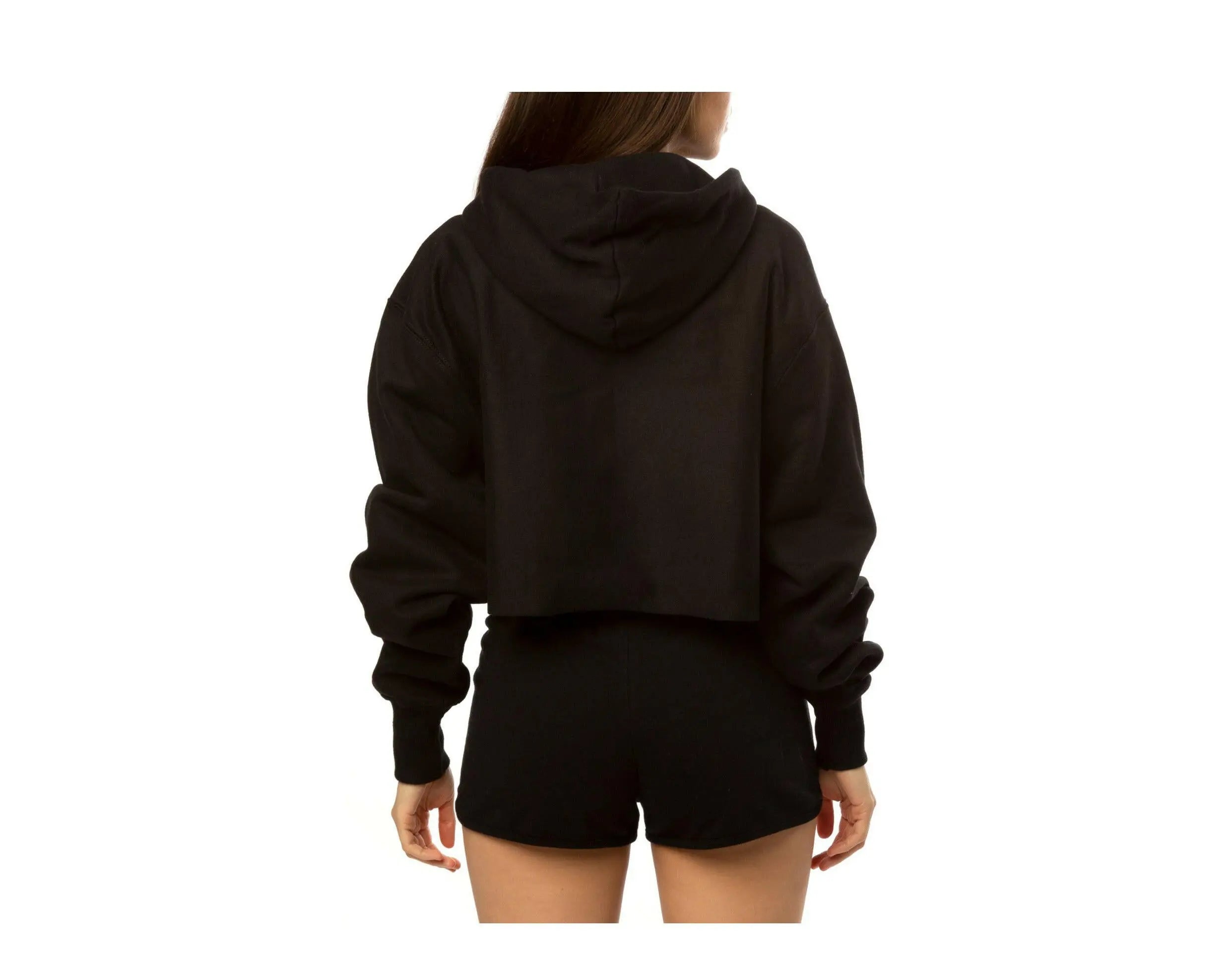 Champion C-Life Reverse Weave Cropped Cut Off Colorblock Women's Hoodie.