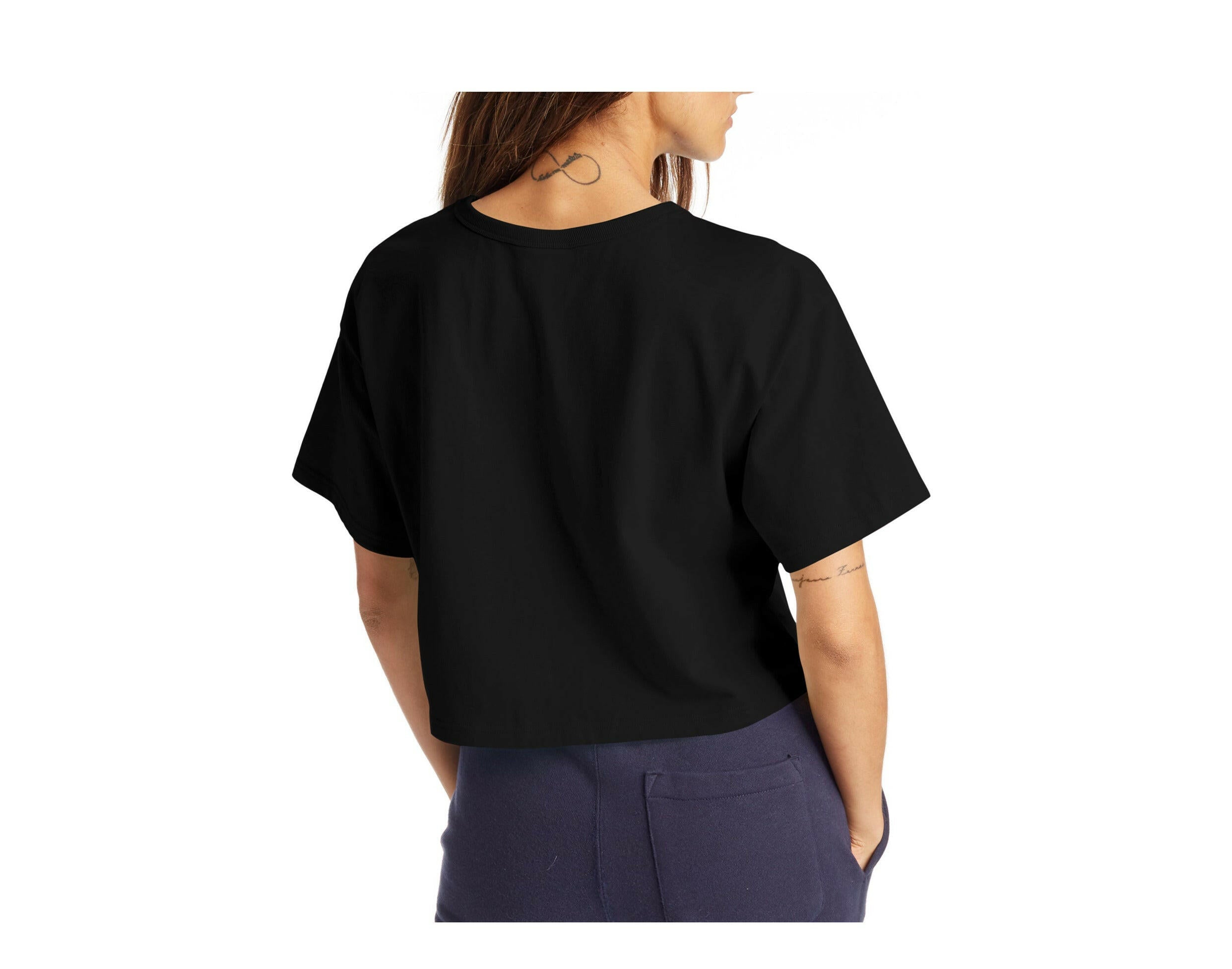 Champion C-Life Heritage Vintage Logo Cropped Women's Tee Shirt.
