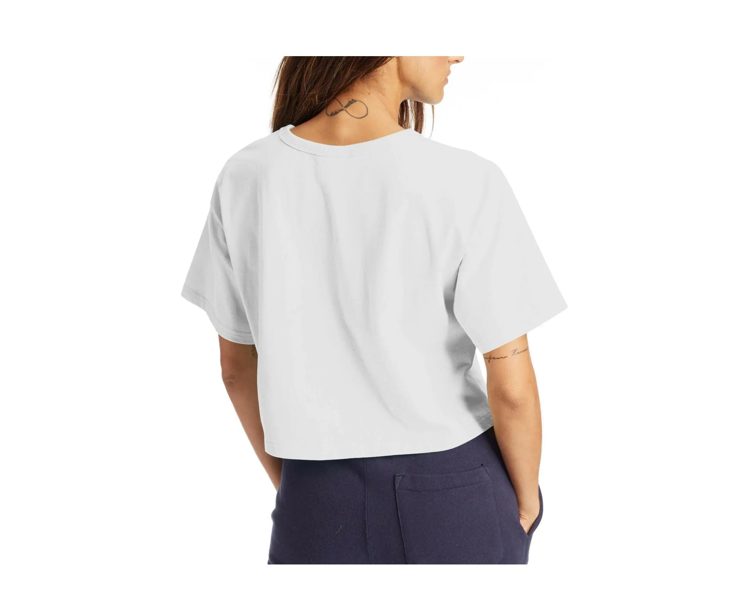 Champion C-Life Heritage Vintage Logo Cropped Women's Tee Shirt.